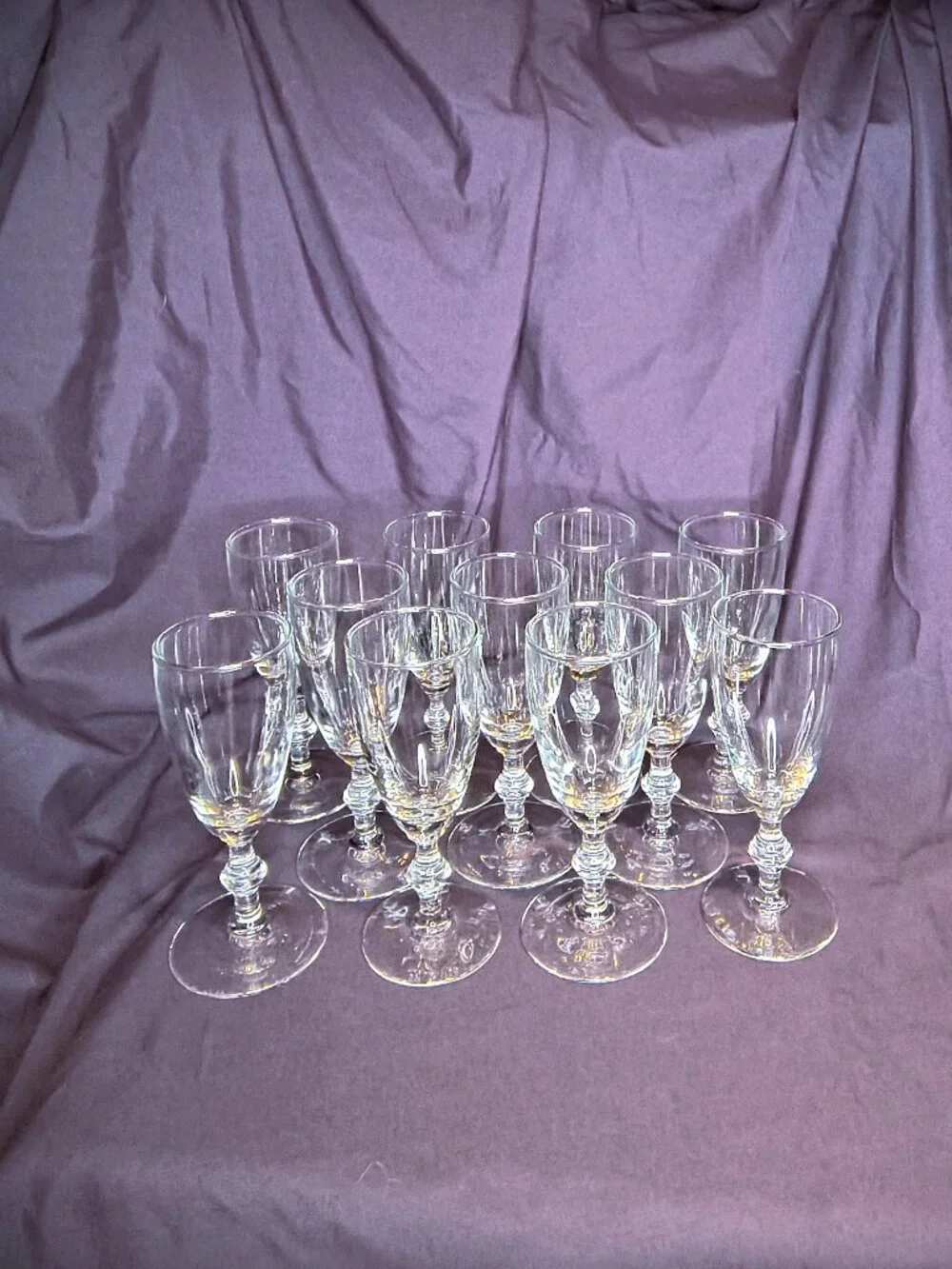 LIKE NEW! Set of 11 Vintage Libbey Georgian Collection clear 4oz cordial/whiskey